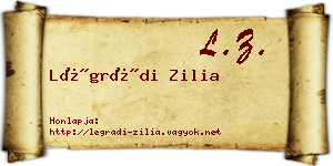 Légrádi Zilia névjegykártya